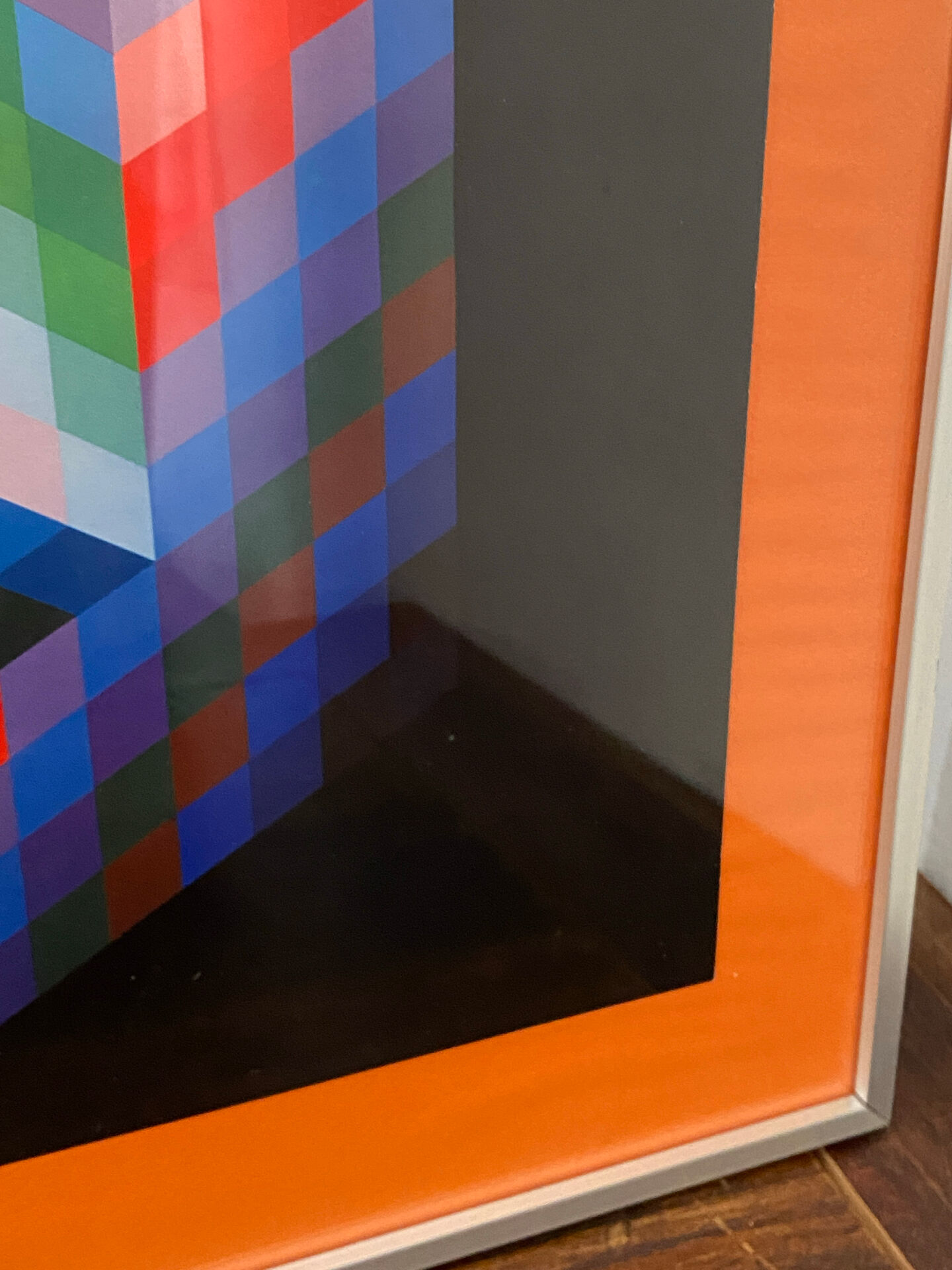Impression optique en couleur d'après Vasarely, 1970