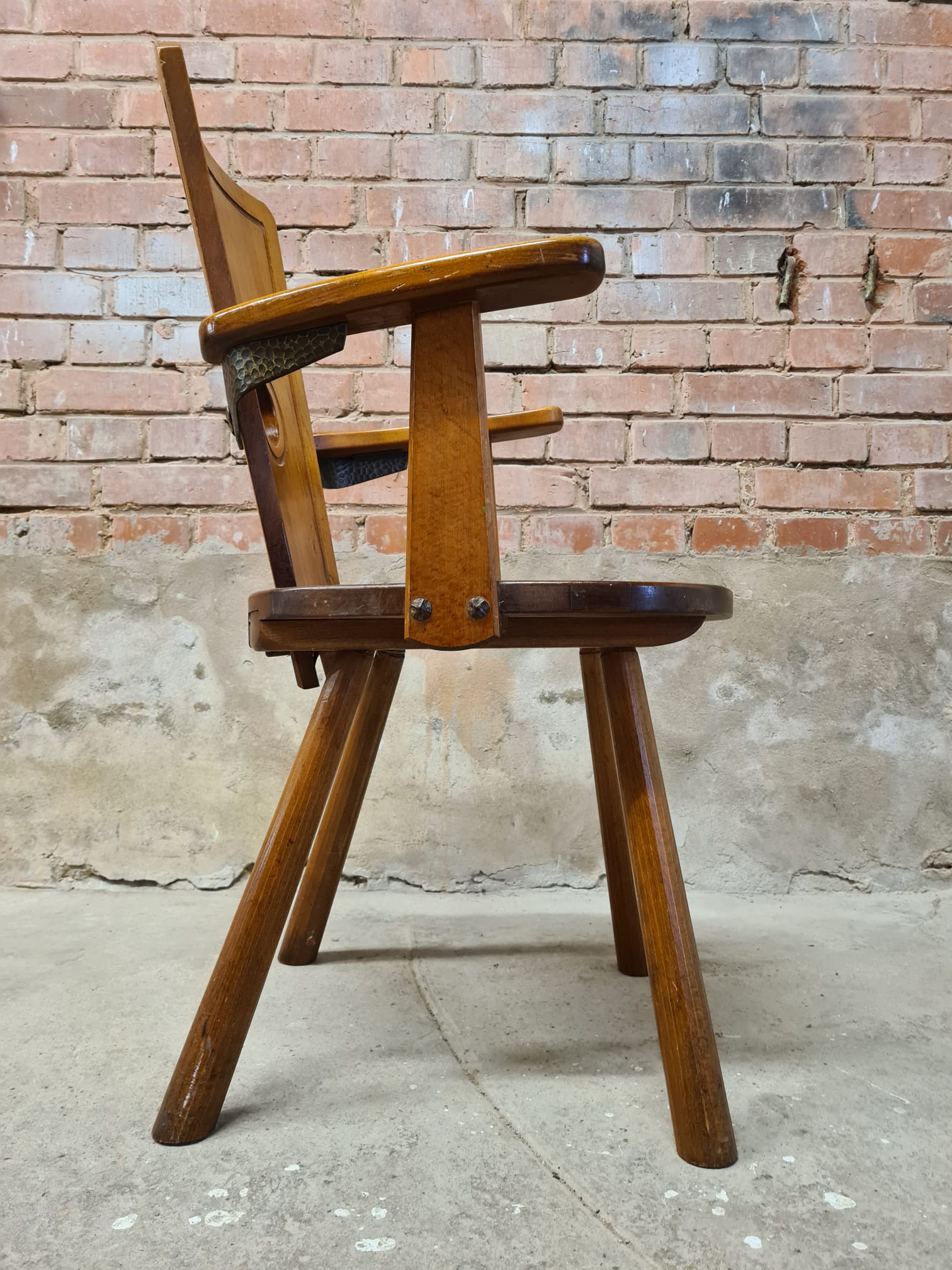 Chaise fauteuil brutaliste vintage
