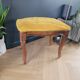 Antique wooden and velvet ottoman stool