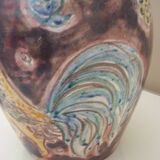 Vase pichet coq, céramique émaillée signée Jeanne Azambourg, Le Clos De Joye, années 60
