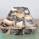Vintage pipe holder or pipe rest in marbled effect tiles, SC3 Italy, vintage