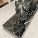 Secondo, Art Deco Panther, 1930, Bronze with Marble Base