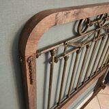 Oak and brass headboard from the 20s-30s