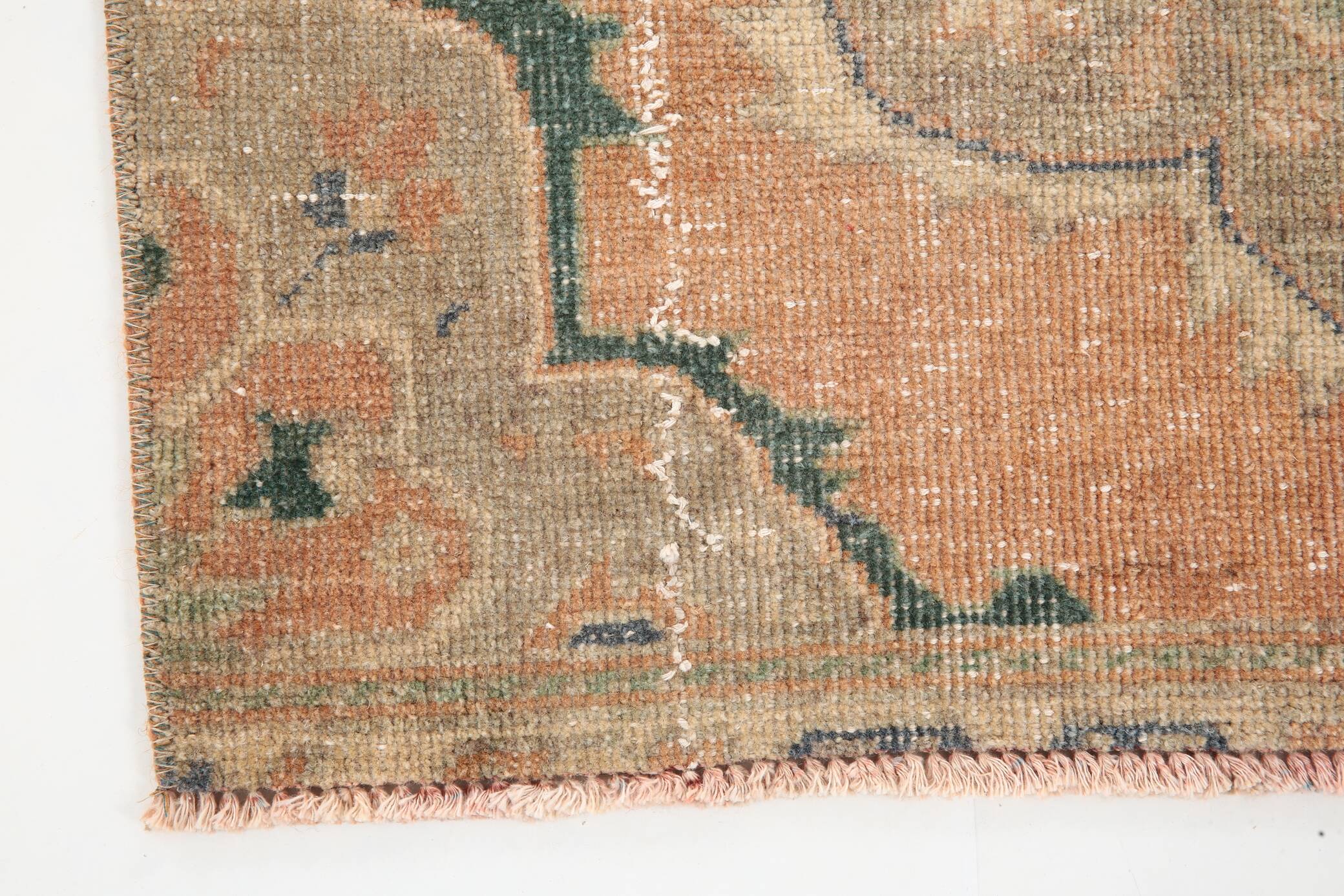 3x12 Soft Wool Pale Red Turkish Vintage Runner Rug