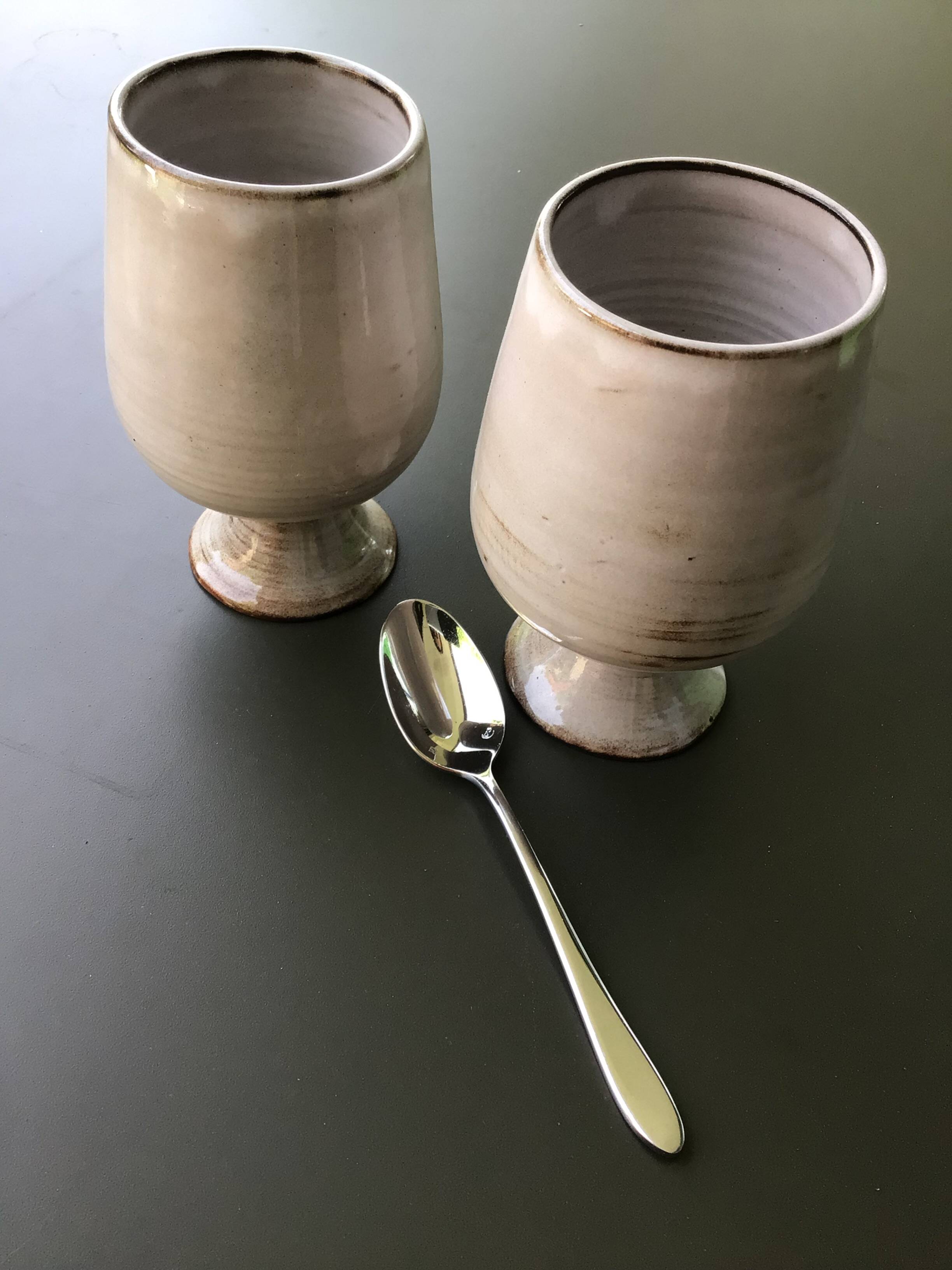 2 Mazagrans signed Gérard Hofmann 50s/60s