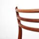 Set of 6 Niels Moller „Model 78“ rosewood dining chairs with cognac leather
