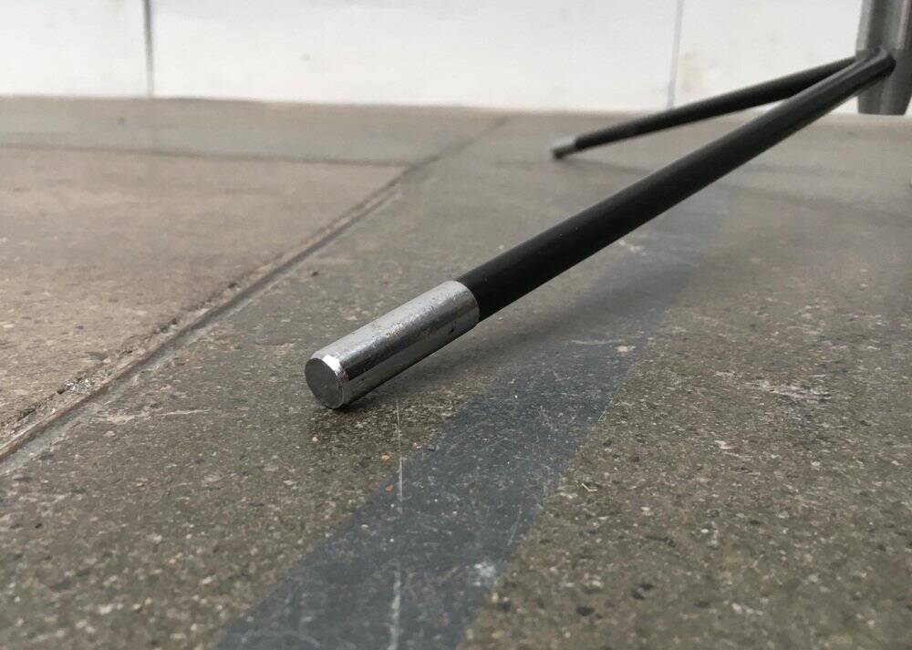 East German tripod floor lamp by Rudolf Arnold, mid-century, 1960s.