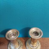 Louis XVI style brass candle holders