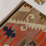 Geometric Mutlicolor Large Vintage Kilim Rug, 298x392Cm