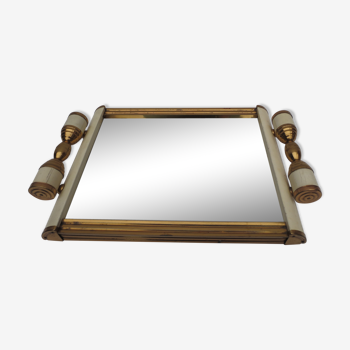 Old rectangular mirror tray from the 1940s