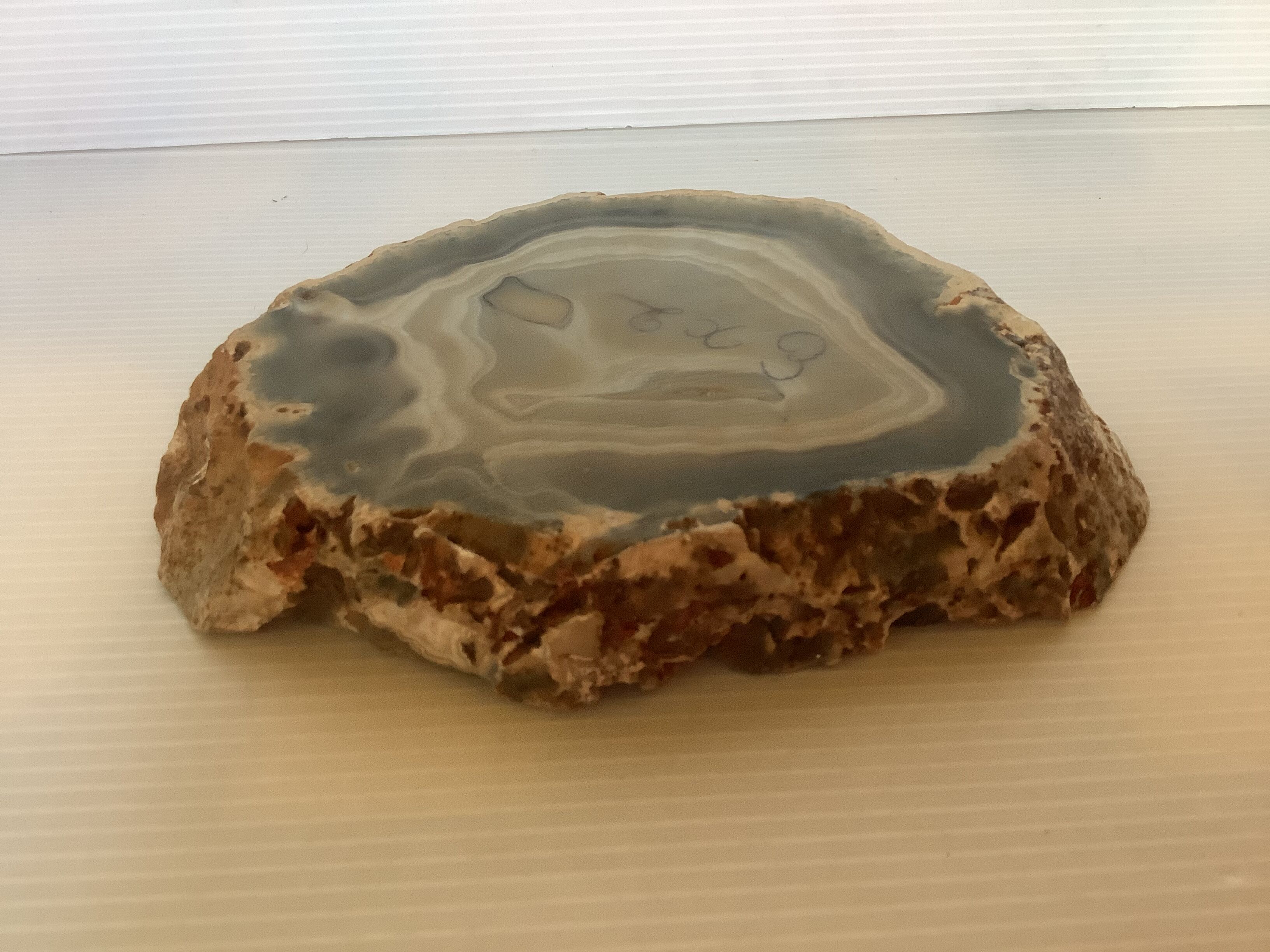 Empty pocket blue agate ashtray