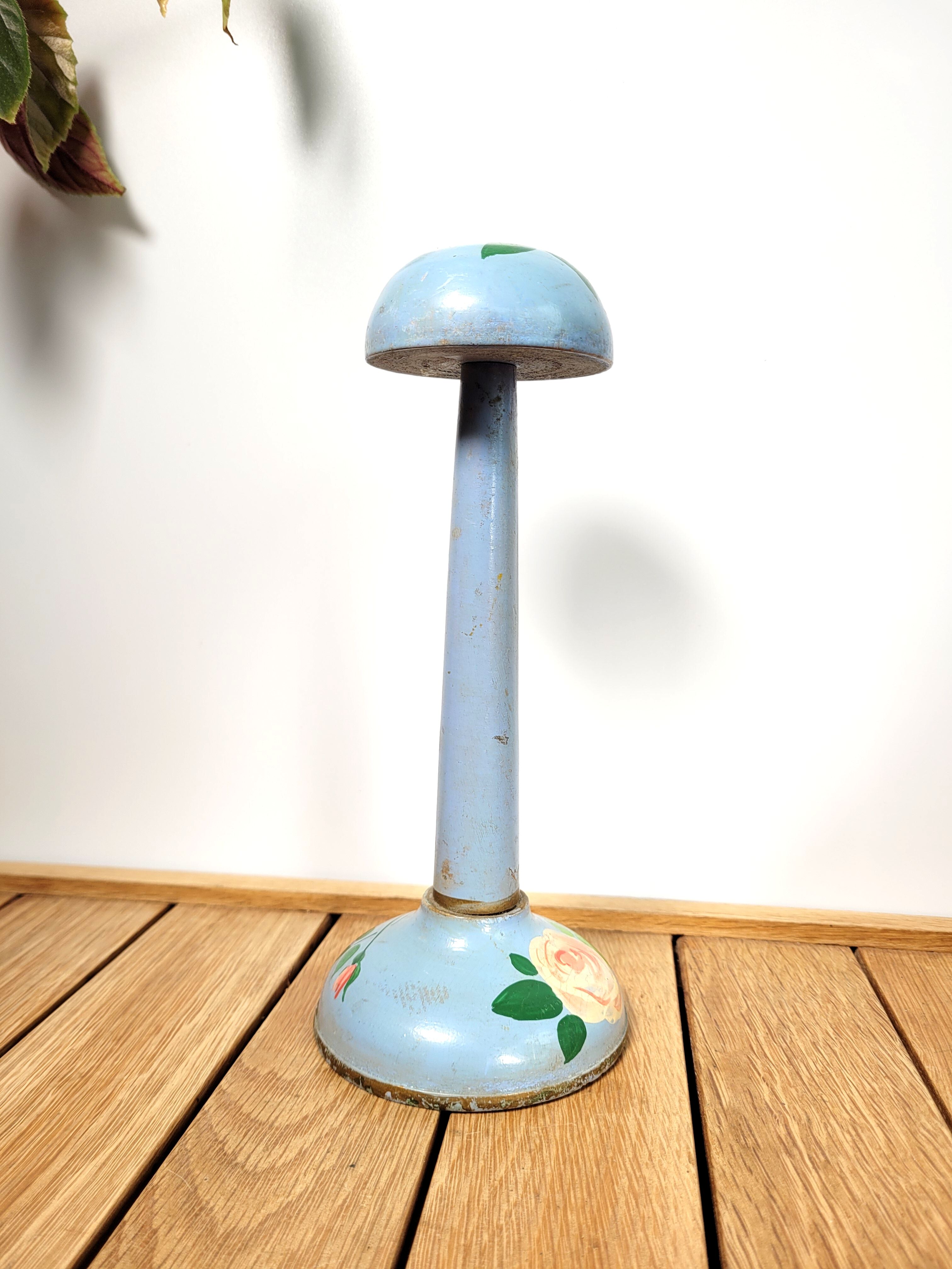 Porte chapeau vintage bleu