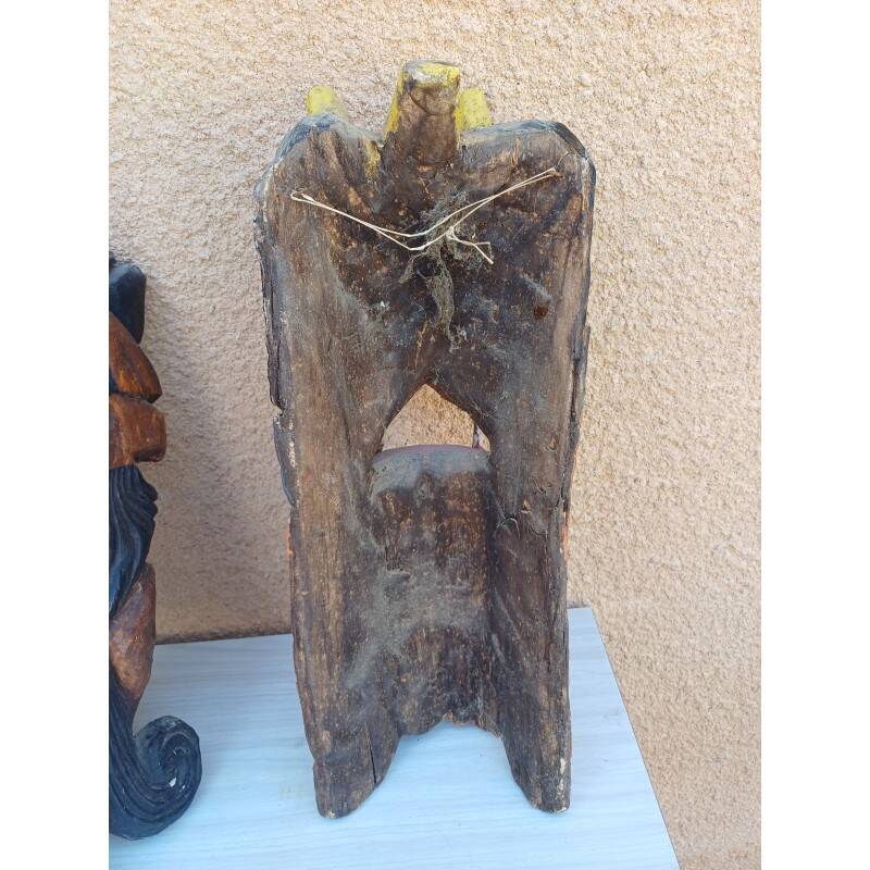 3 ethnic tribal wooden masks 19th century
