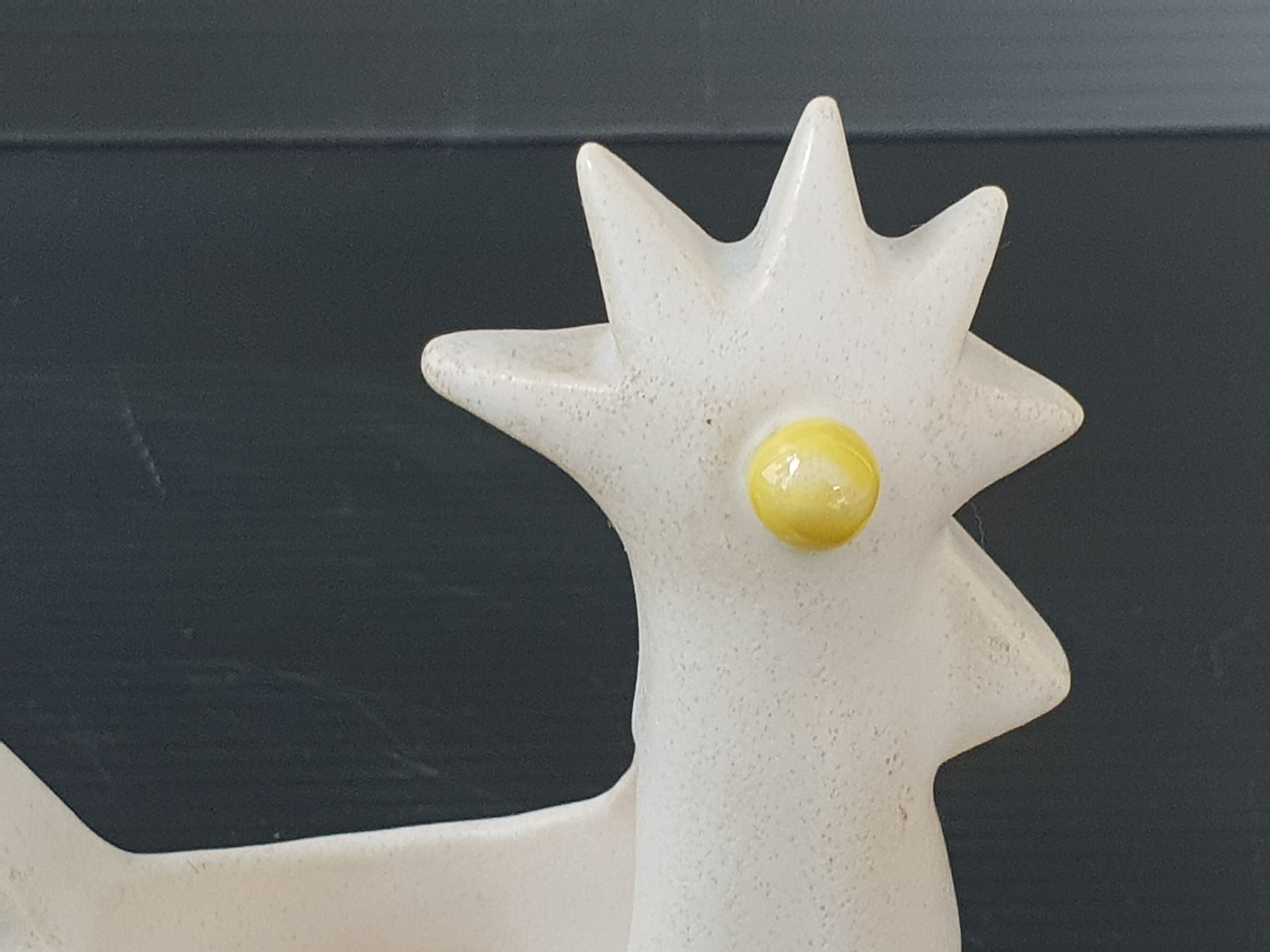 Pair of vintage roosters trinket bowls 1950