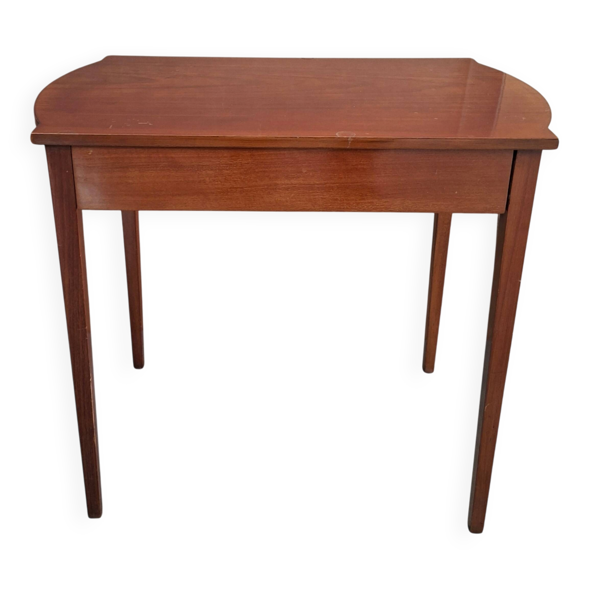 Table basse Mid-Century Modern des années 60 en bois précieux, design vintage.