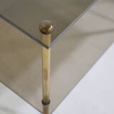 Smoked glass table 70s 80s true vintage design side table, set of 2