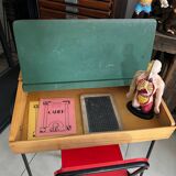 Vintage red children's desk and chair set
