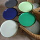 Articulated living room coffee table 5 trays in metal enamelled contemporary decoration