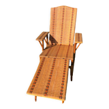 Rattan and wicker deck chair