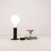 Space age floor lamp in glass & metal by Temde Leuchten