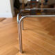 Table basse tubulaire en chrome et verre, années 70