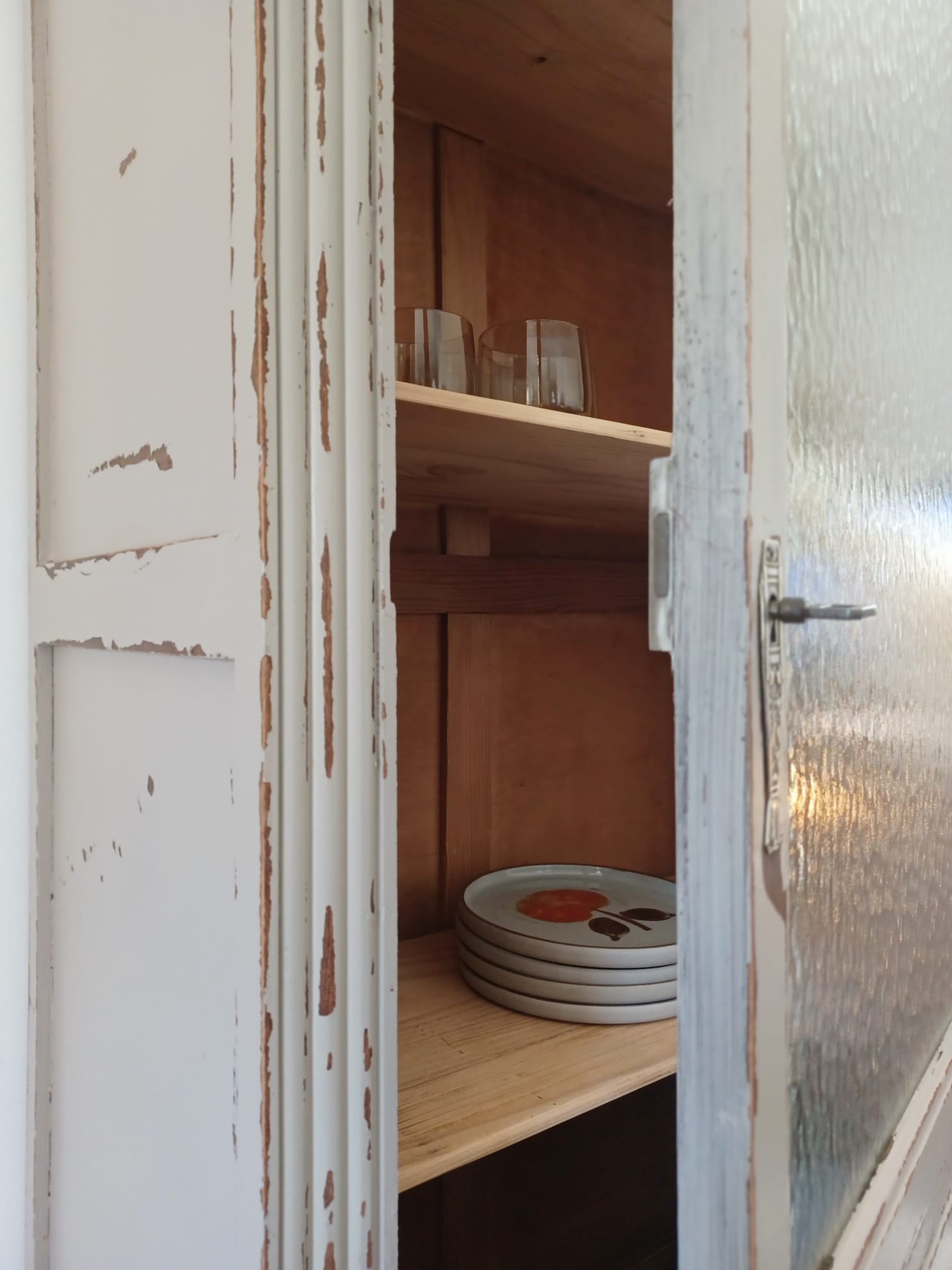 Parisian art-deco glazed wardrobe