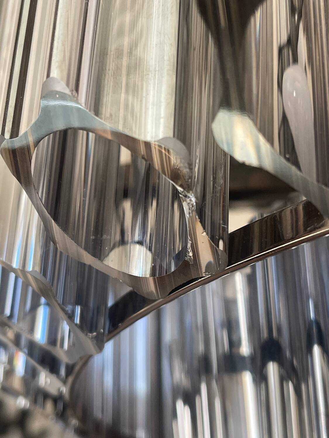 Lustre XL suspension verre fumé gris