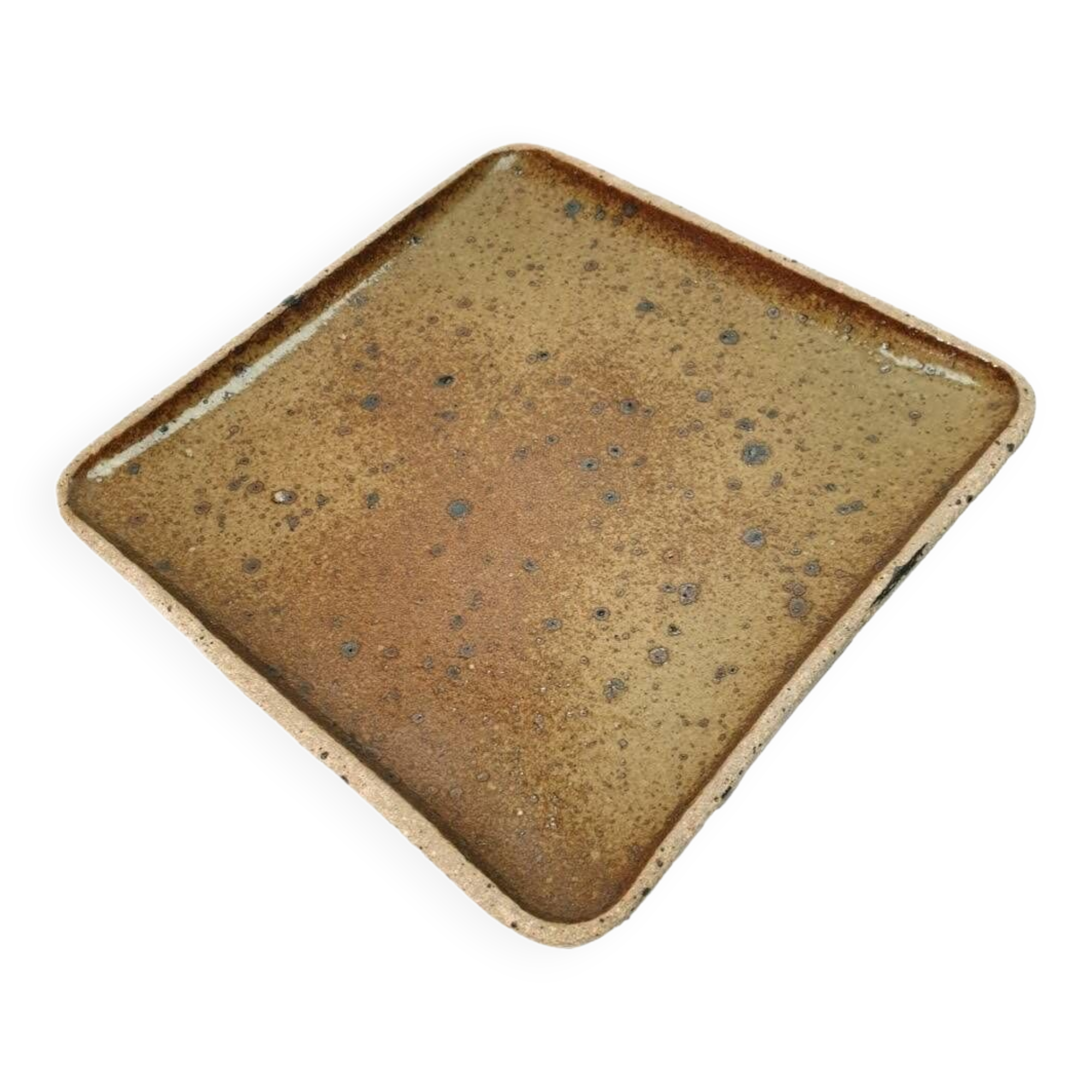 Square stoneware dish