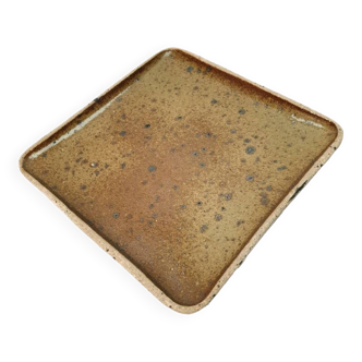 Plat carré en grès