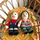 Vintage rattan cradle