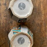 Pair of art deco vases in Sarreguemines earthenware