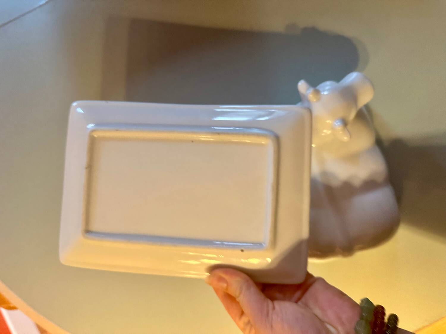 Vintage cow ceramic butter dish