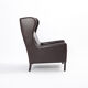 Mid-Century danish highback armchair with footrest