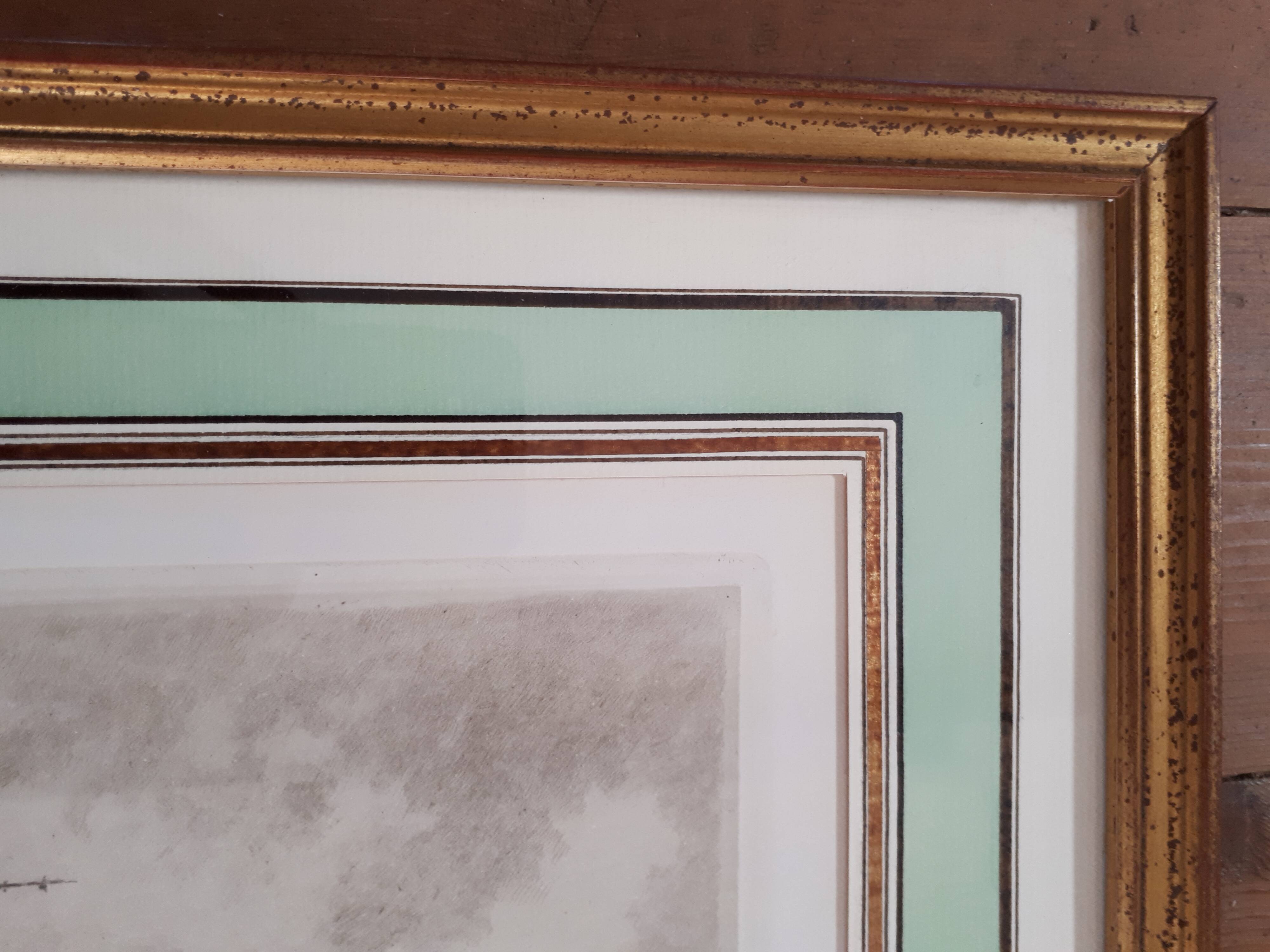 Painting lithograph engraving etching Brussels Town Hall