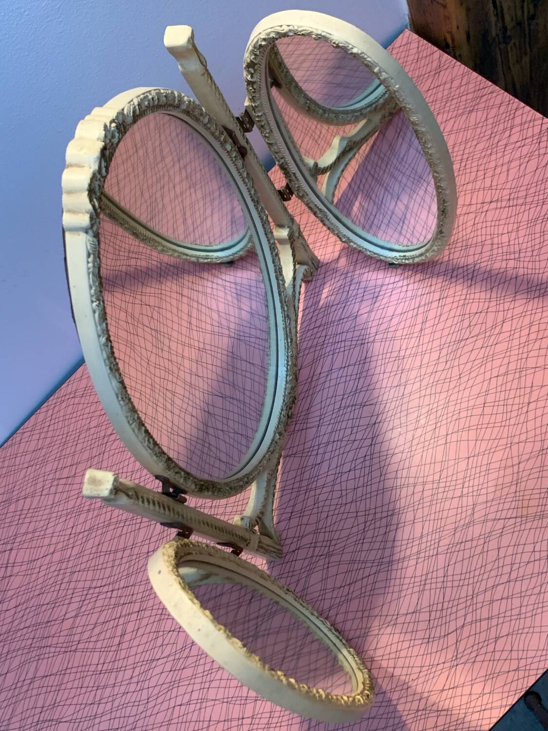 Miroir triptyque de coiffeuse