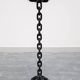 Grand brutalist chandelier in iron chain, 1960s