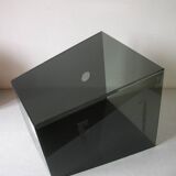 Gray plexiglass waste paper basket 30 cm