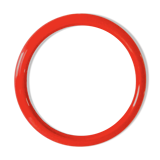 Vintage round red plastic mirror