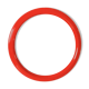 Vintage round red plastic mirror