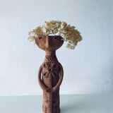 Terracotta personified vase