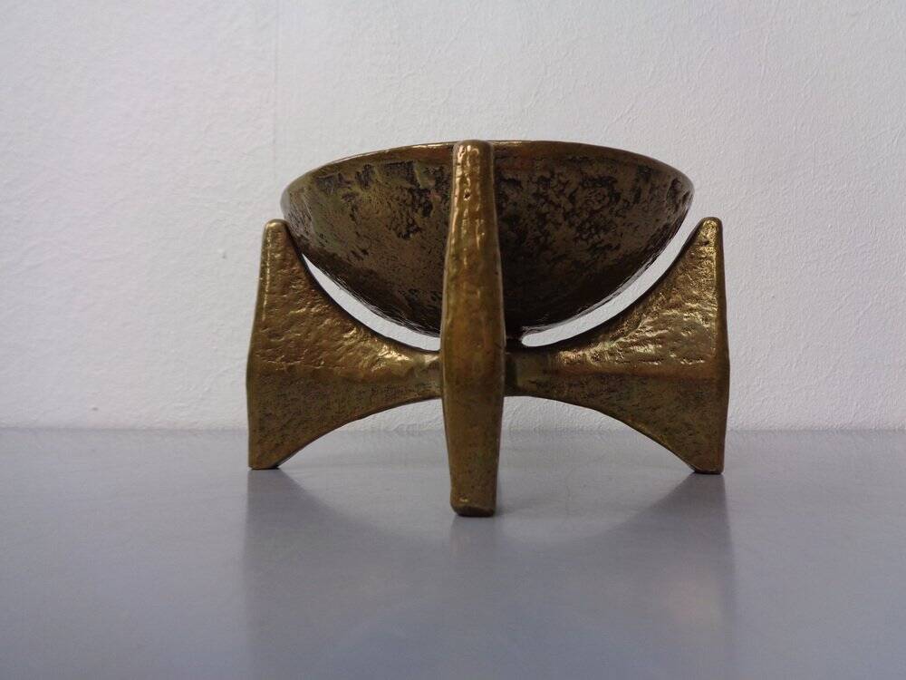 Brutalist Bronze Candleholder by Michael Harjes, 1960s