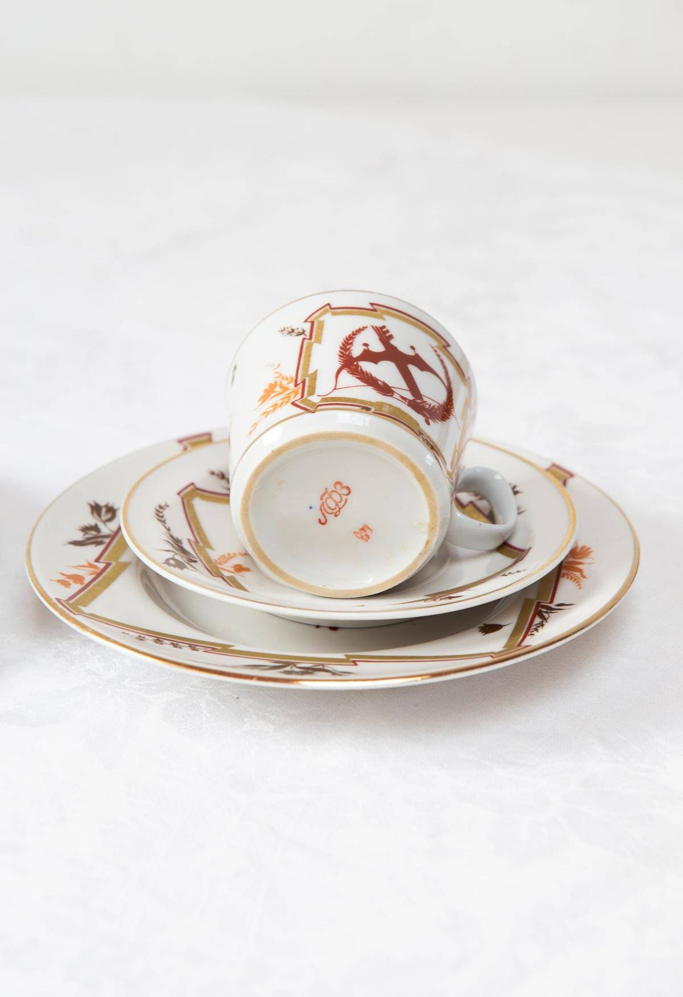 Russian porcelain coffee service Lomonosov Moscow 1980 Olympic Games