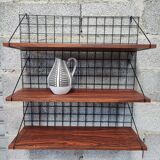 Vintage 3-shelf wall shelves – Design Pierre Guariche