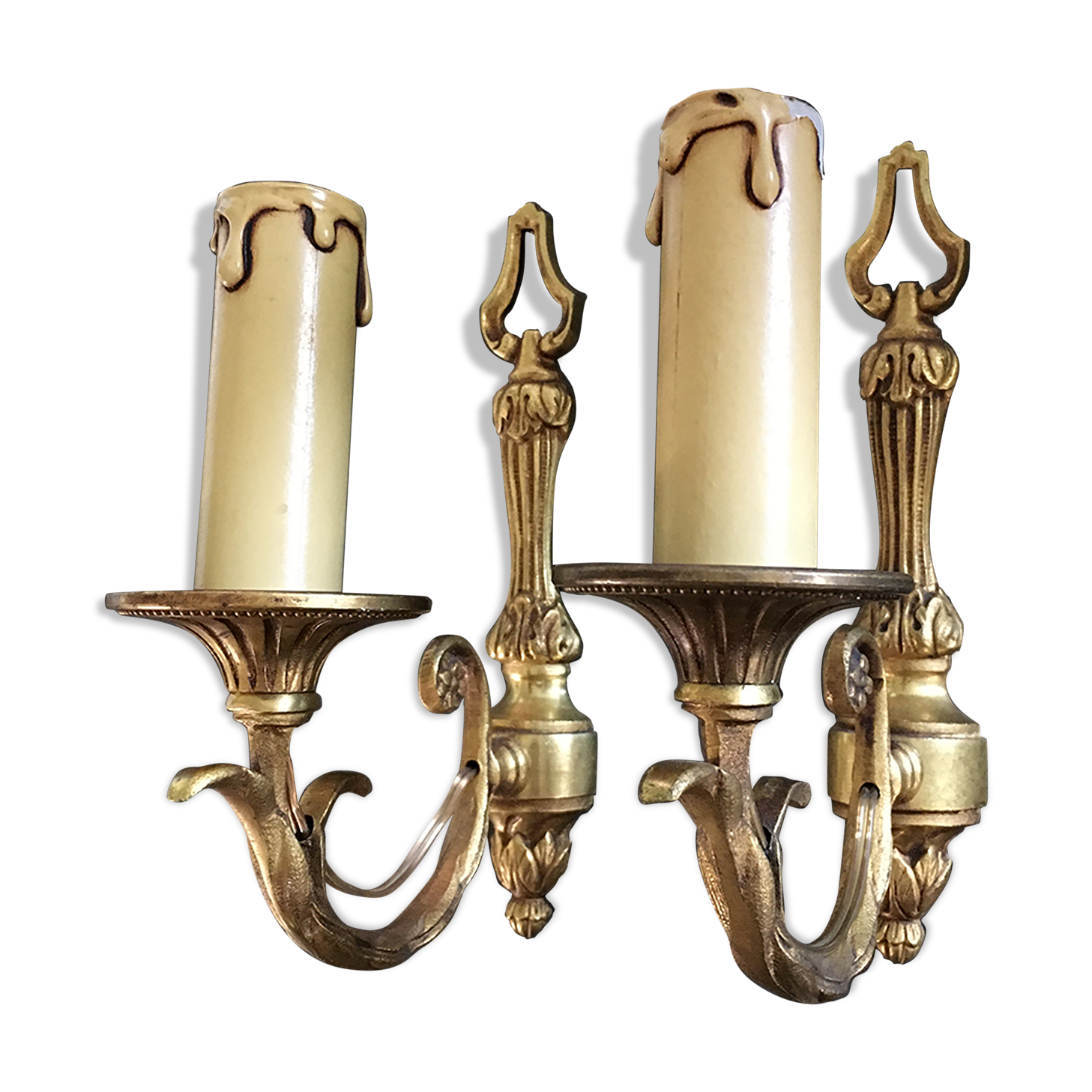 Pair of gilded bronze appliques