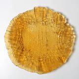 Amber Plate Jute by Pavel Panek / Glass Union / Czech Republic / 1977