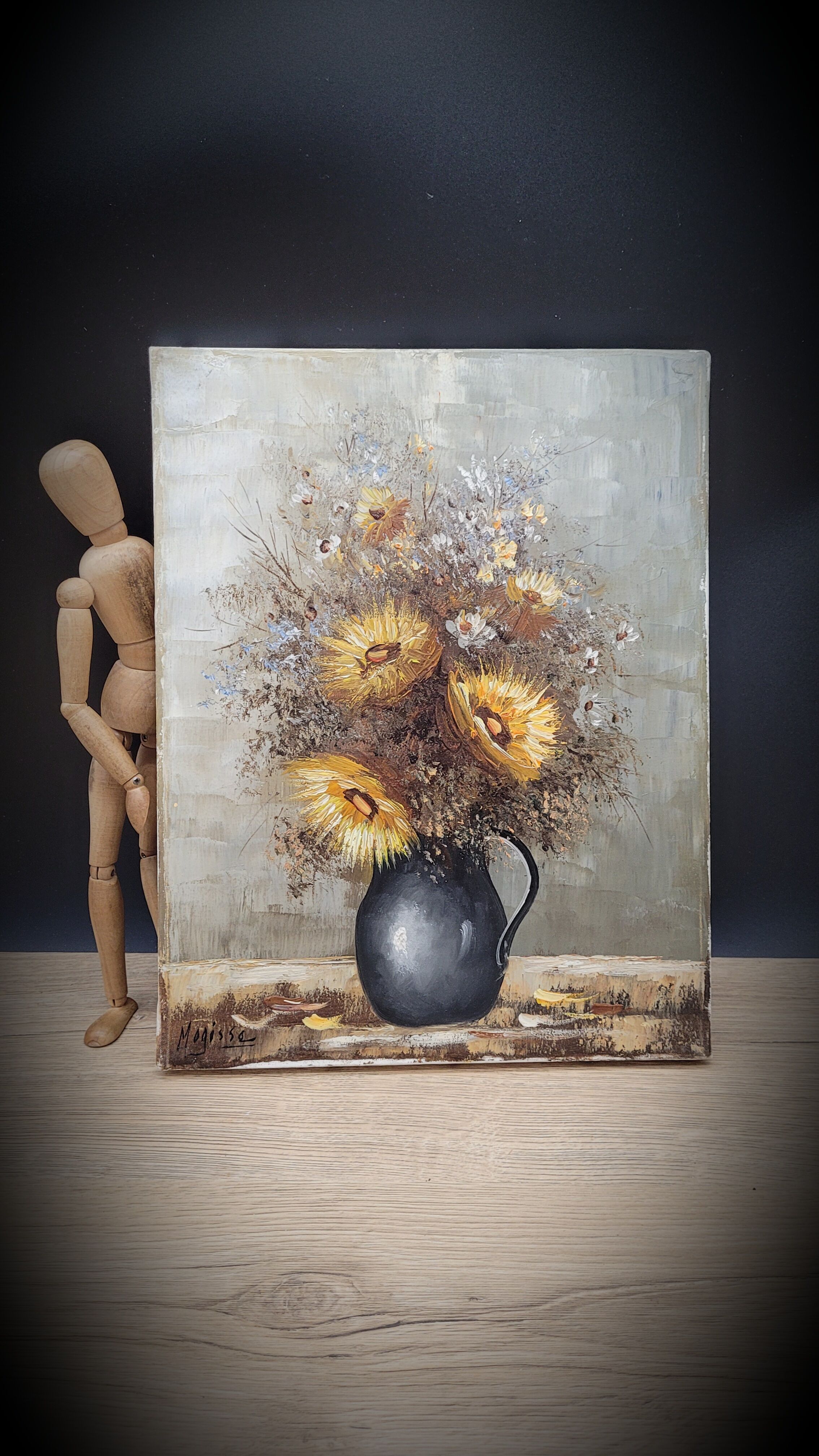 Painting on canvas Flowers Mogisse