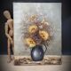 Painting on canvas Flowers Mogisse