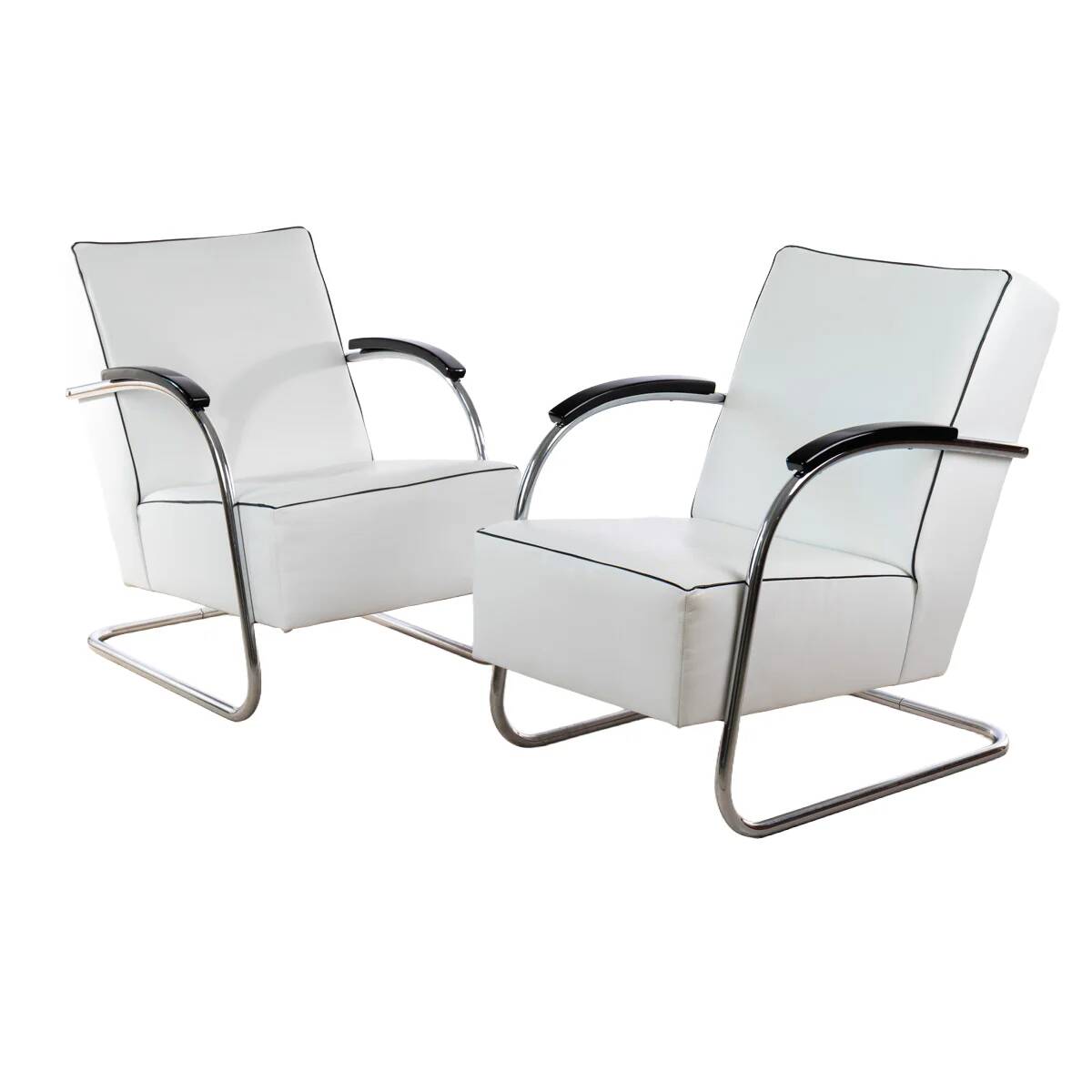 1930s Bauhaus Armchairs, Mücke & Melder, Pair of 2