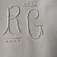 Similar listings: Antique monogrammed RG cotton sheet
