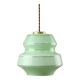 Mid-century Green Glass & Brass Pendant Lamp